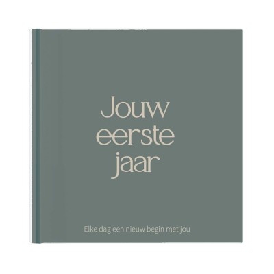 Babyboek eerste jaar | Stoere groene invul babyboek