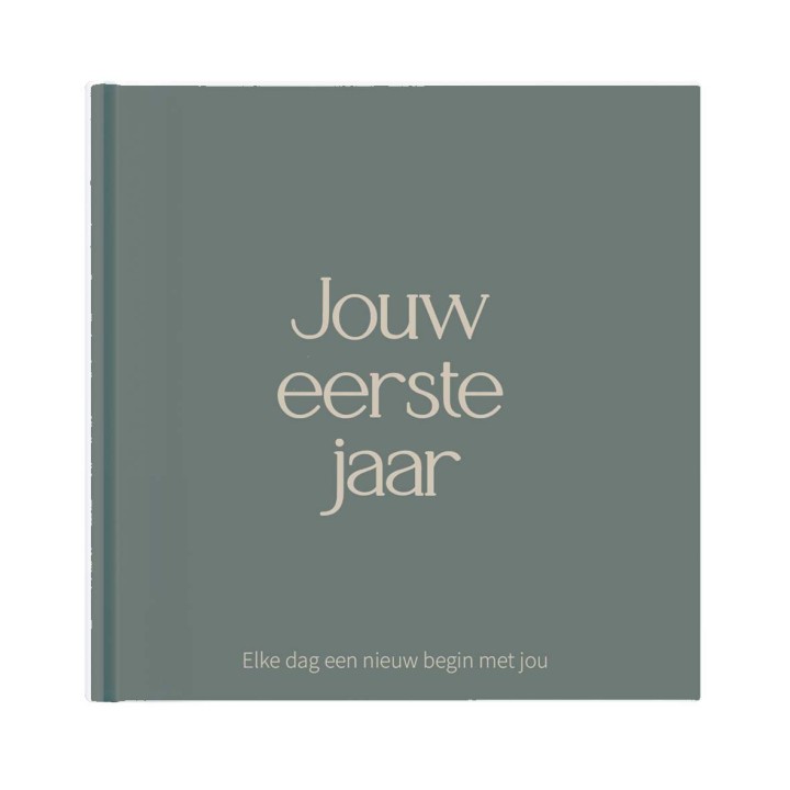 Babyboek eerste jaar | Stoere groene invul babyboek