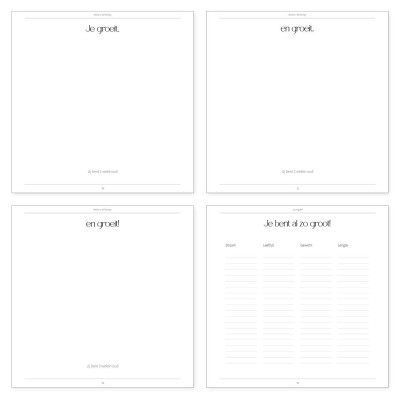 Babyboek eerste jaar | Stoere groene invul babyboek