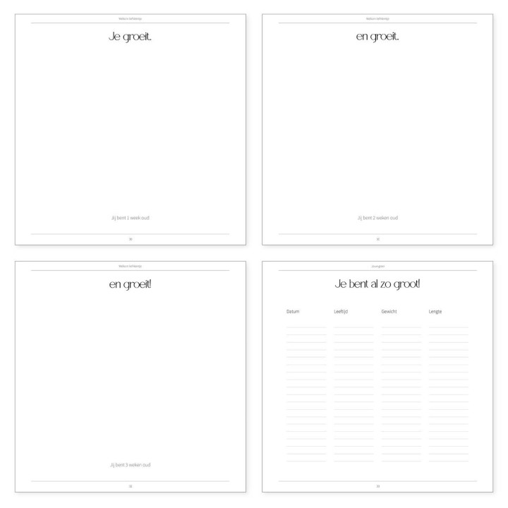 Babyboek eerste jaar | Stoere groene invul babyboek