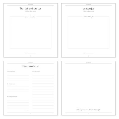Babyboek eerste jaar | Stoere groene invul babyboek