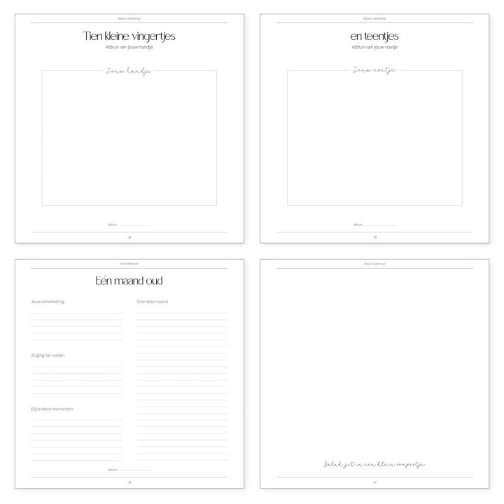 Babyboek eerste jaar | Stoere groene invul babyboek