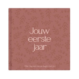 Babyboek eerste jaar | Terra roze invul babyboek met