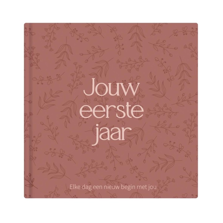 Babyboek eerste jaar | Terra roze invul babyboek met