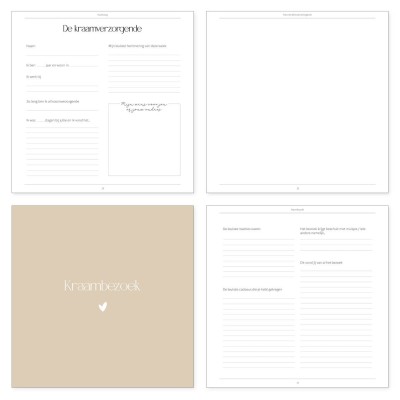 Kraambezoekboek | Terra baby gastenboek voor de kraamtijd