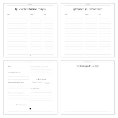 Kraambezoekboek | Terra baby gastenboek voor de kraamtijd