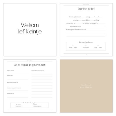 Kraambezoekboek | Baby gastenboek voor de kraamtijd