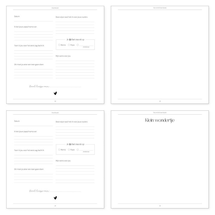 Kraambezoekboek | Baby gastenboek voor de kraamtijd