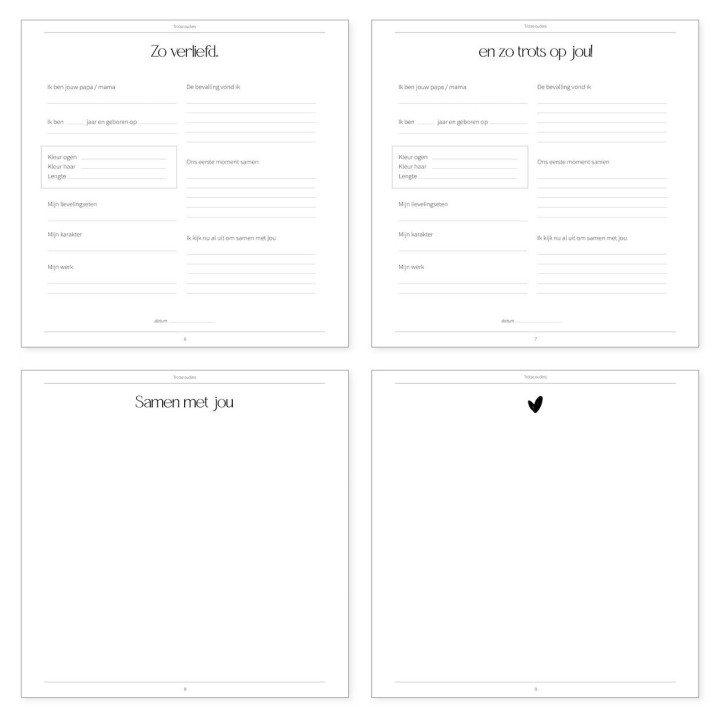 Kraambezoekboek | Gastenboek voor de kraamtijd