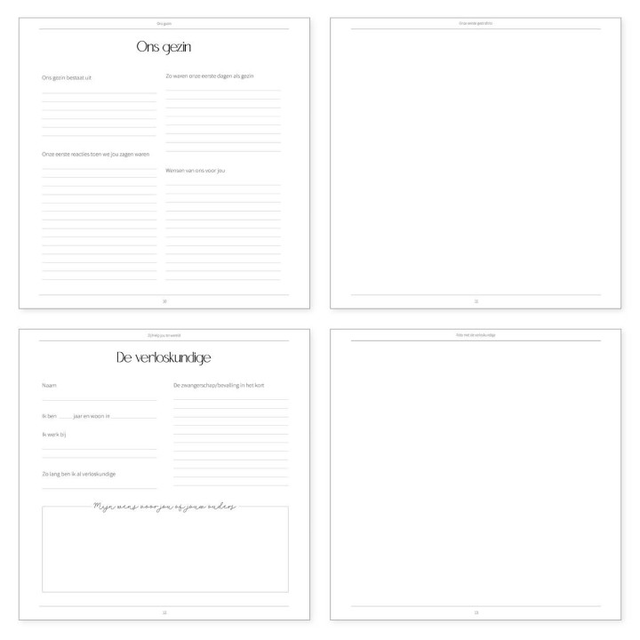 Kraambezoekboek | Gastenboek voor de kraamtijd