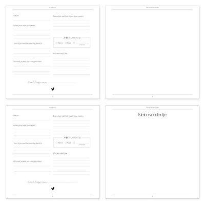Kraambezoekboek | Gastenboek voor de kraamtijd