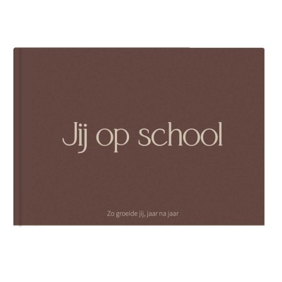 Schoolfotoboek 'Jij op school' | bruin | Writemoments