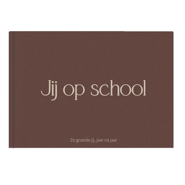 Schoolfotoboek 'Jij op school' | bruin | Writemoments