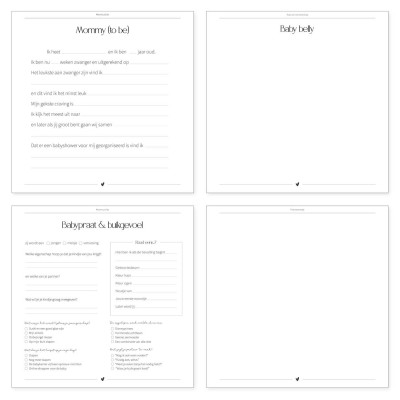 Babyshower boek terra roze | Invulboek voor 25 gasten