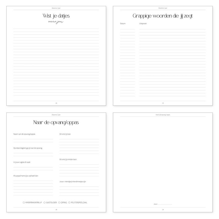 Opgroeiboek dreumes & peuter 1 t/m 3 jaar | Invulboek bruin