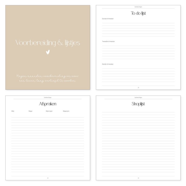 Zwangerschapsdagboek 'Negen maanden met jou' - bruin