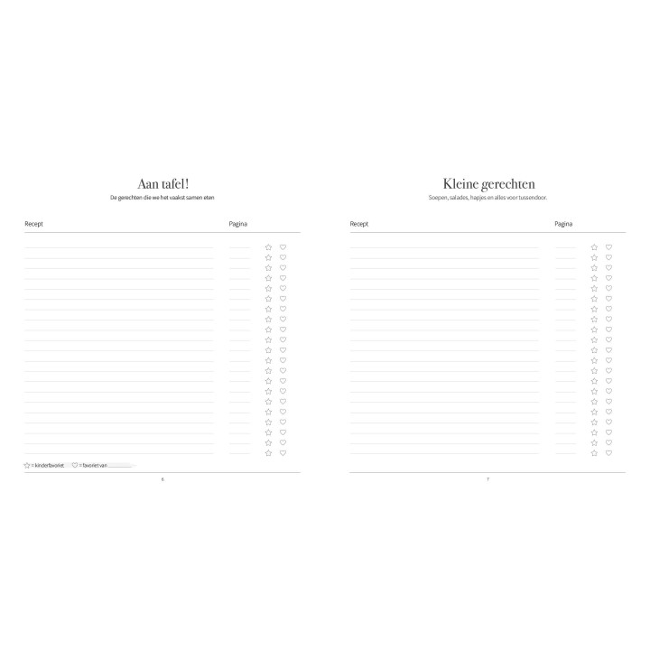 Recepten invulboek – Onze lievelingsrecepten | Writemoments
