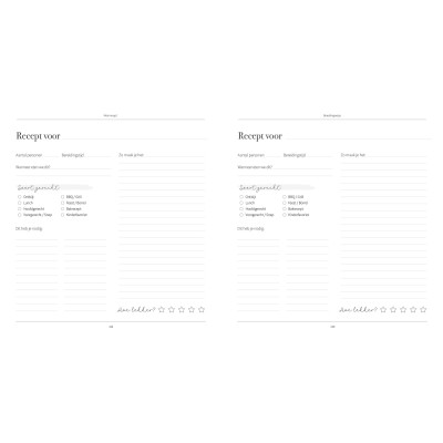 Recepten invulboek – Onze lievelingsrecepten | Writemoments