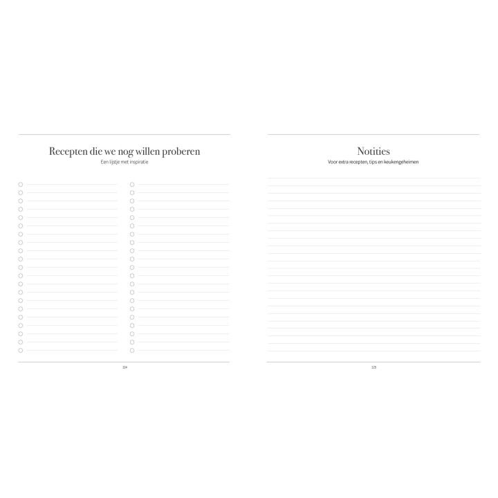 Recepten invulboek – Onze lievelingsrecepten | Writemoments