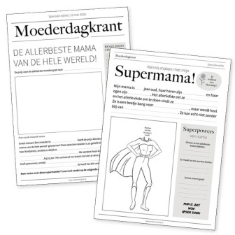 Printable Moederdagkrant!