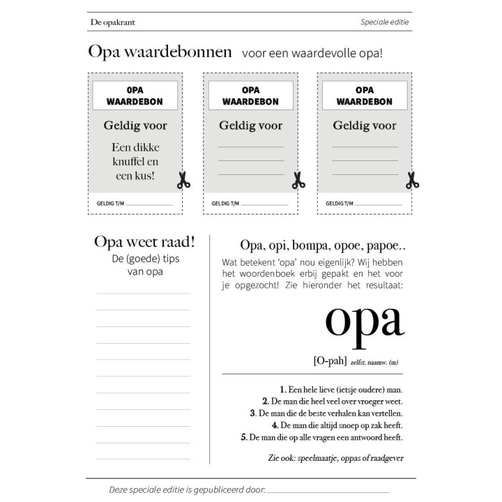 Opakrant voor meerdere kinderen – printable vaderdag cadeau