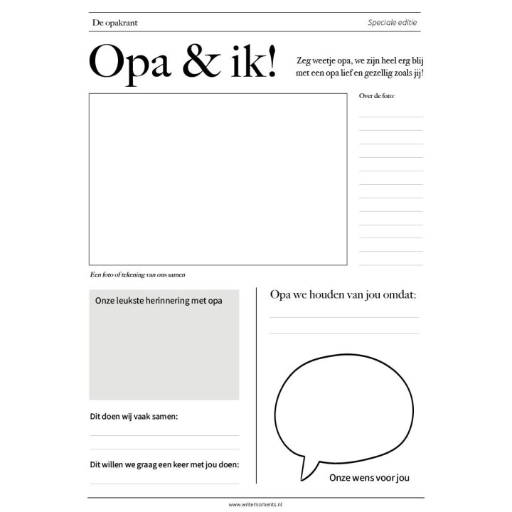 Opakrant voor meerdere kinderen – printable vaderdag cadeau