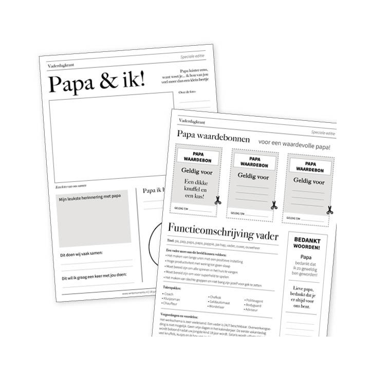 Printable vaderdagkrant!