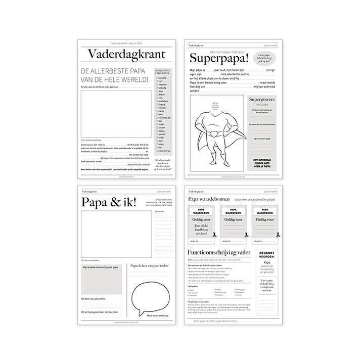 Printable vaderdagkrant!