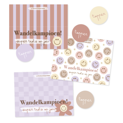 Avondvierdaagse traktatie labels printable | meisje