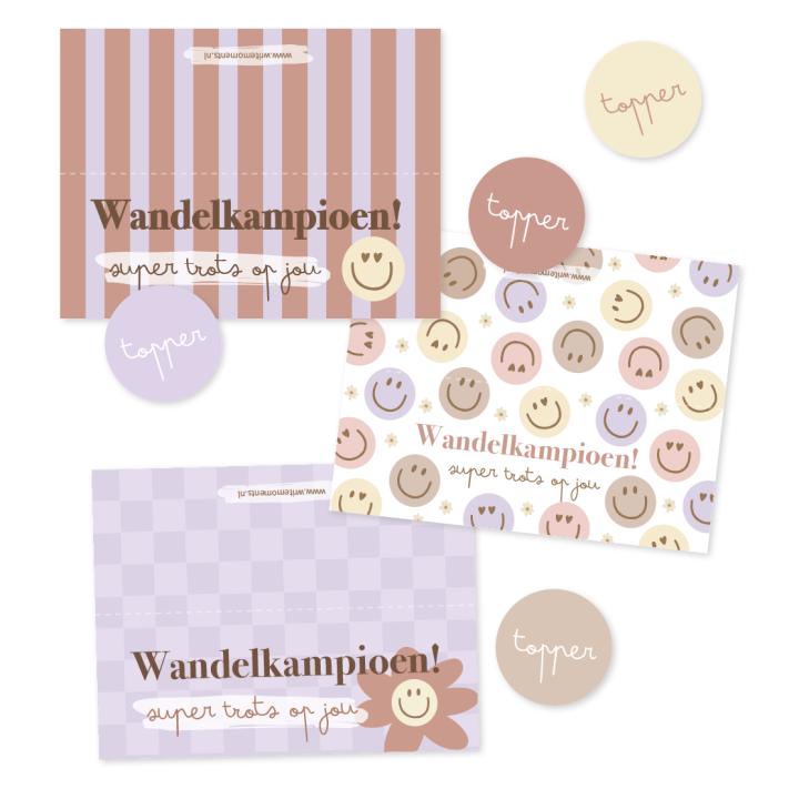 Avondvierdaagse traktatie labels printable | meisje