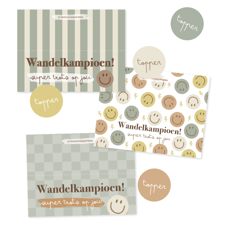 Avondvierdaagse traktatie labels printable | jongens
