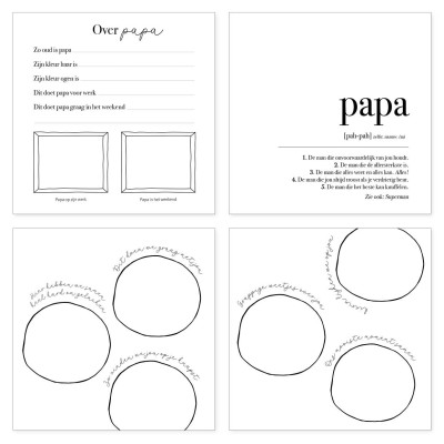 Vaderdagcadeau van meerdere kinderen | Invulboek voor papa