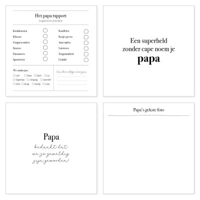 Vaderdagcadeau van meerdere kinderen | Invulboek voor papa