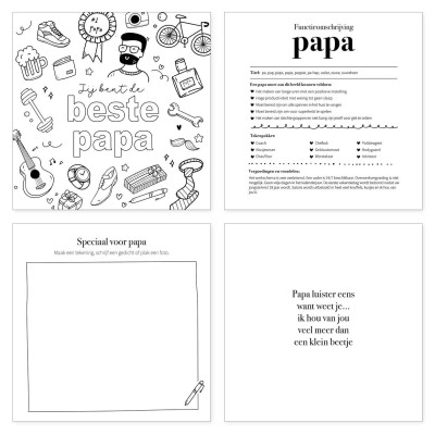 Vaderdagcadeau van meerdere kinderen | Invulboek voor papa