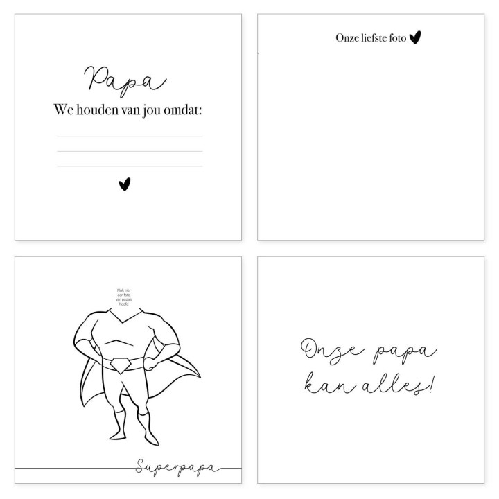 Vaderdagcadeau van meerdere kinderen | Invulboek voor papa