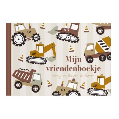 Vriendenboekje voertuigen | Stoer invulboek voor jongens