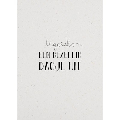 Cadeau kaart 'Een gezellig dagje uit'
