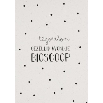 Cadeau kaart 'Gezellig avondje bioscoop'