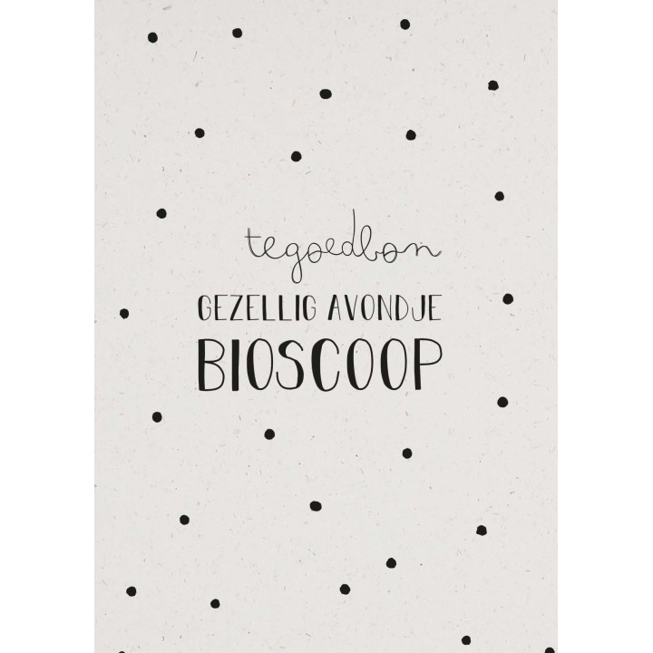 Cadeau kaart 'Gezellig avondje bioscoop'