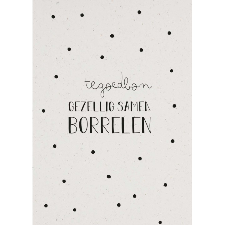Cadeau kaart 'Gezellig samen borrelen'
