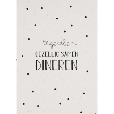 Cadeau kaart 'Gezellig samen dineren'