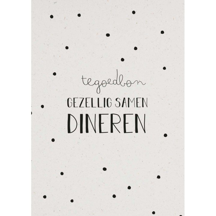 Cadeau kaart 'Gezellig samen dineren'