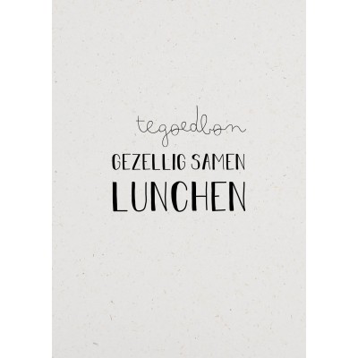 Cadeau kaart 'Gezellig samen lunchen'