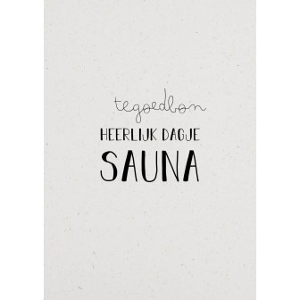 Cadeau kaart 'Heerlijk dagje sauna'