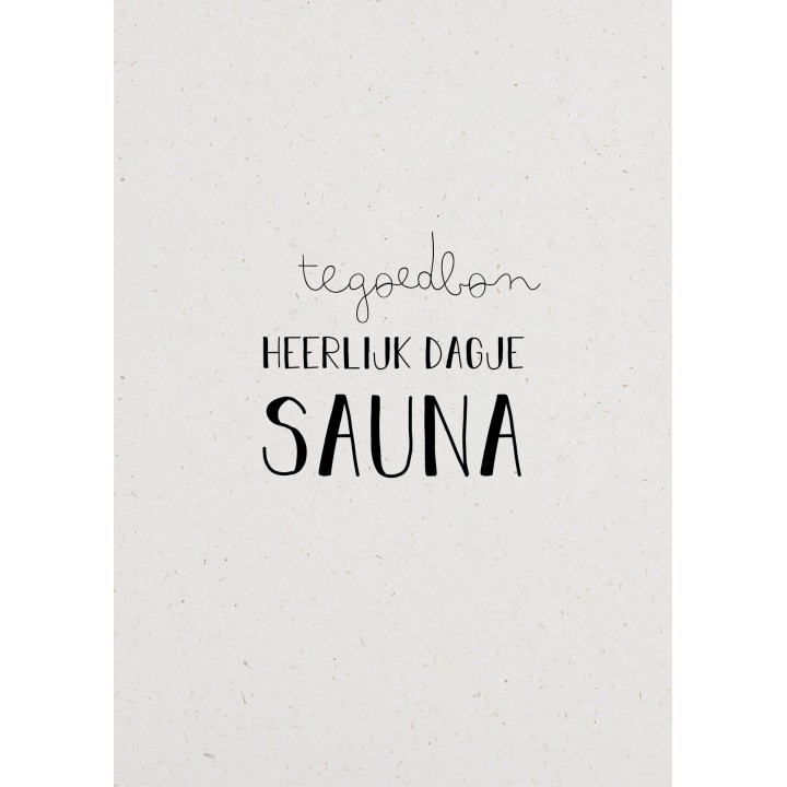 Cadeau kaart 'Heerlijk dagje sauna'