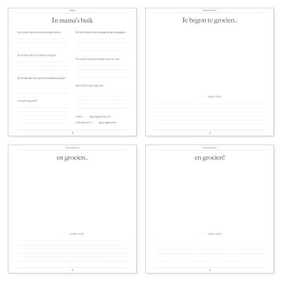 Zwangerschapsdagboek kopen? Linnen cover met madeliefjes