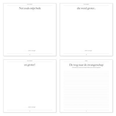 Zwangerschapsdagboek kopen? Linnen cover met madeliefjes