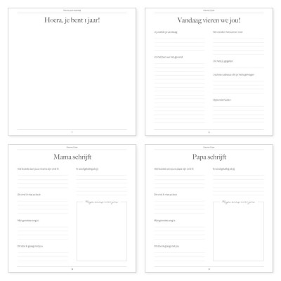 Opgroeiboek 'Jouw dreumes & peuterjaren' | neutraal | linnen