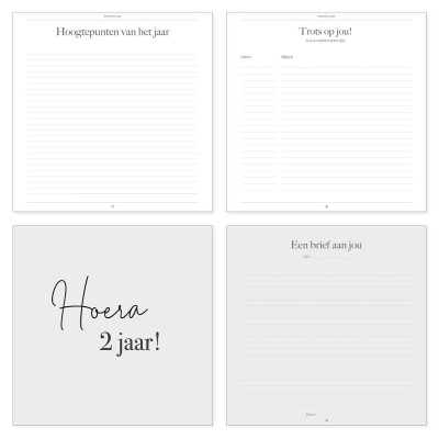 Opgroeiboek 'Jouw dreumes & peuterjaren' | madelief | linnen