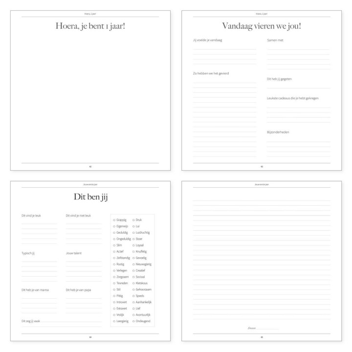 Opgroeiboek 'Jouw eerste vijf jaar' | madelief | linnen